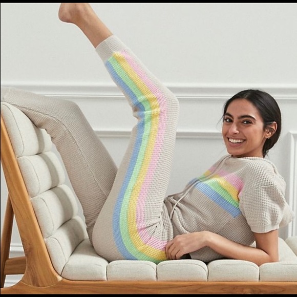 Anthropologie Saturday Sunday Rainbow Lounge Set - Picture 1 of 8